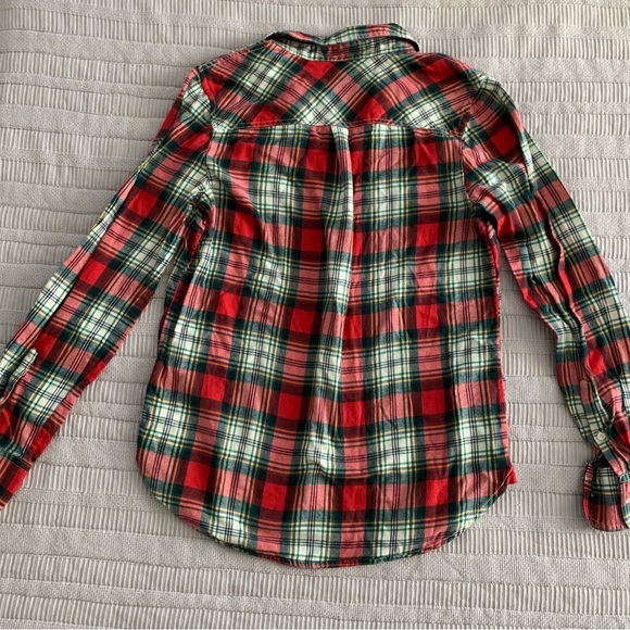 J. Crew Plaid Flannel Tunic XS - Picture 3 of 4